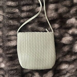 Sage Green Woven Crossbody Bag